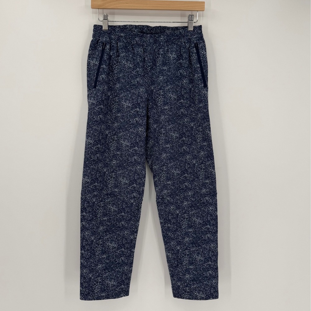 Outdoor Voices Stretch Crepe Track Pants Blue Speckled Size Women Small